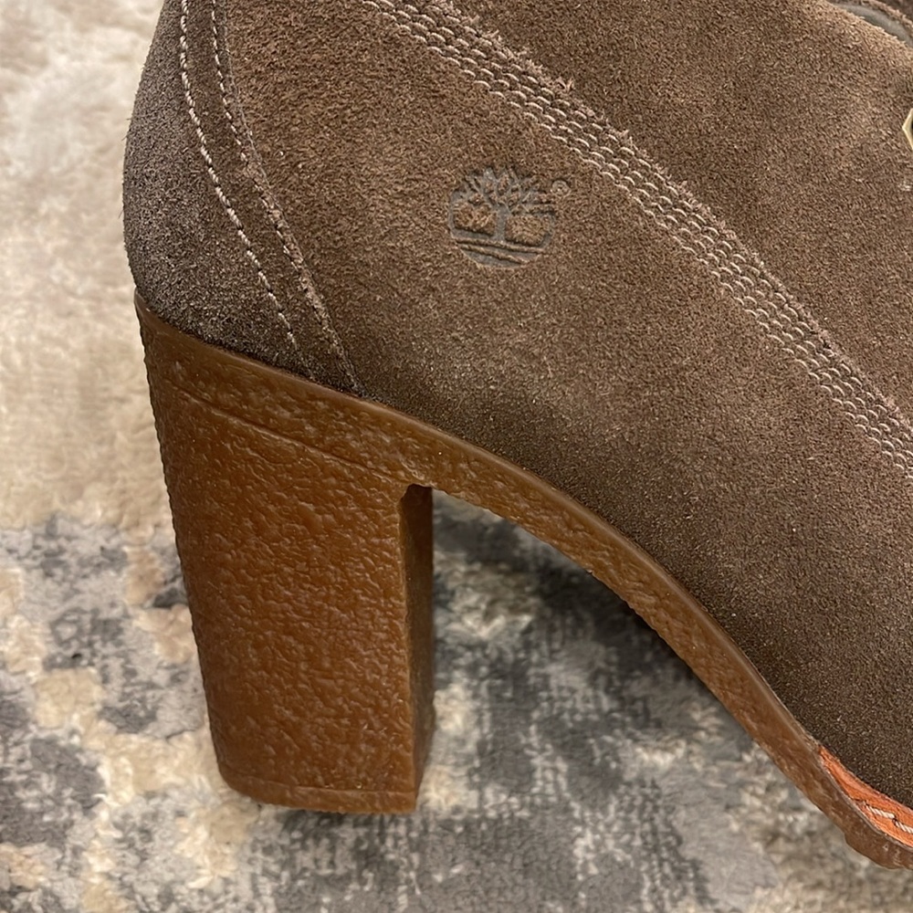 Timberland Glancy Chukka Heels Ankle Boots Women Shoes Size 9 - Picture 3 of 9